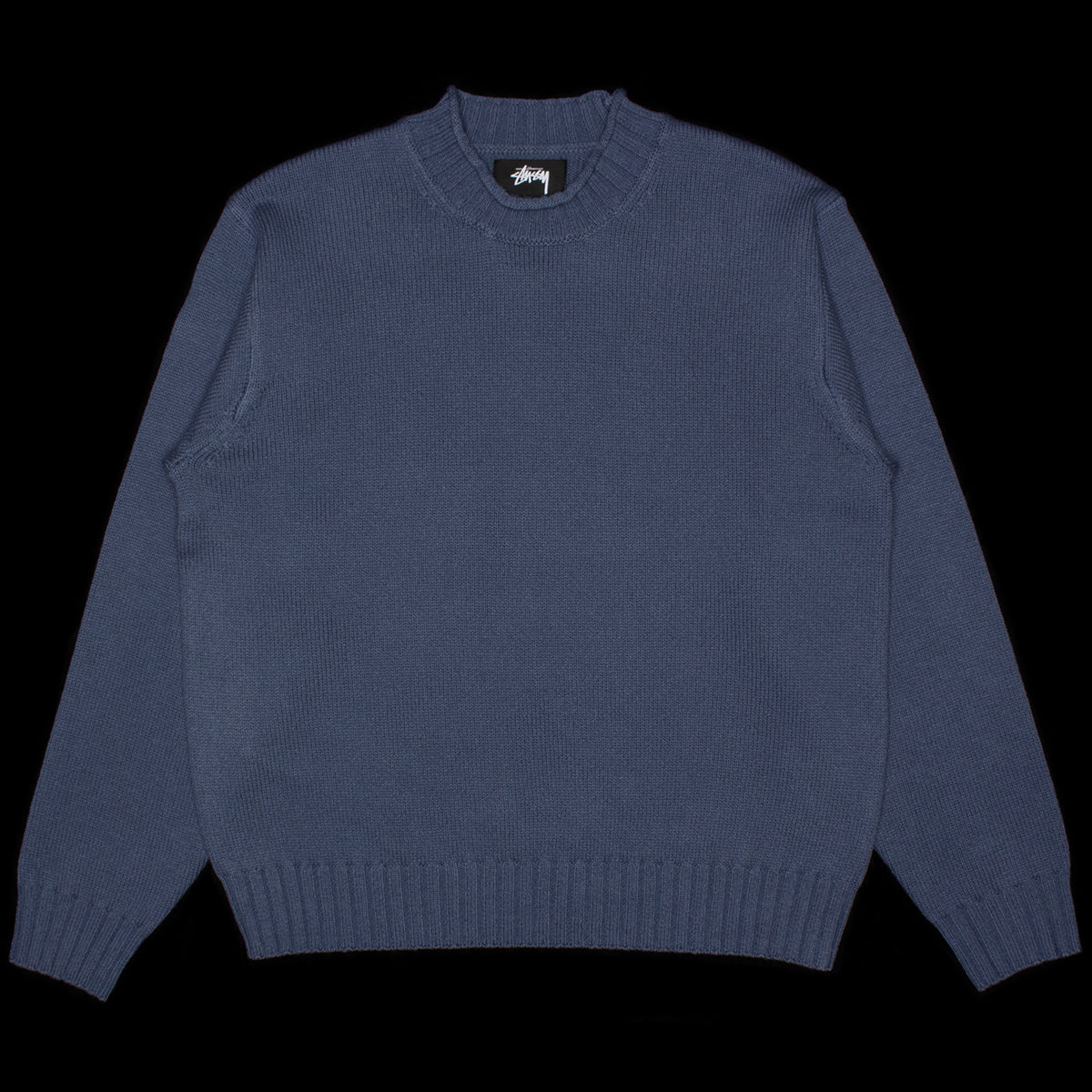 Stussy - Tonal Mock Neck Sweater
Style # 117276
Color : Washed Blue