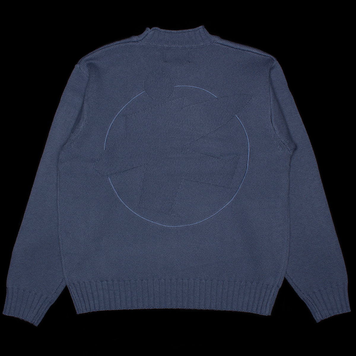 Stussy - Tonal Mock Neck Sweater
Style # 117276
Color : Washed Blue