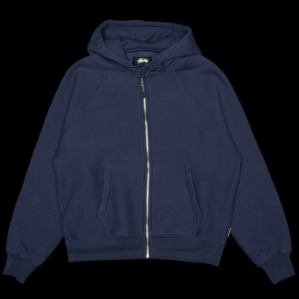トップス stussy FLEECE RAGLAN ZIP HOODIE Stussy Fleece Raglan Zip Hoodie Navy Men's - FW24 - US