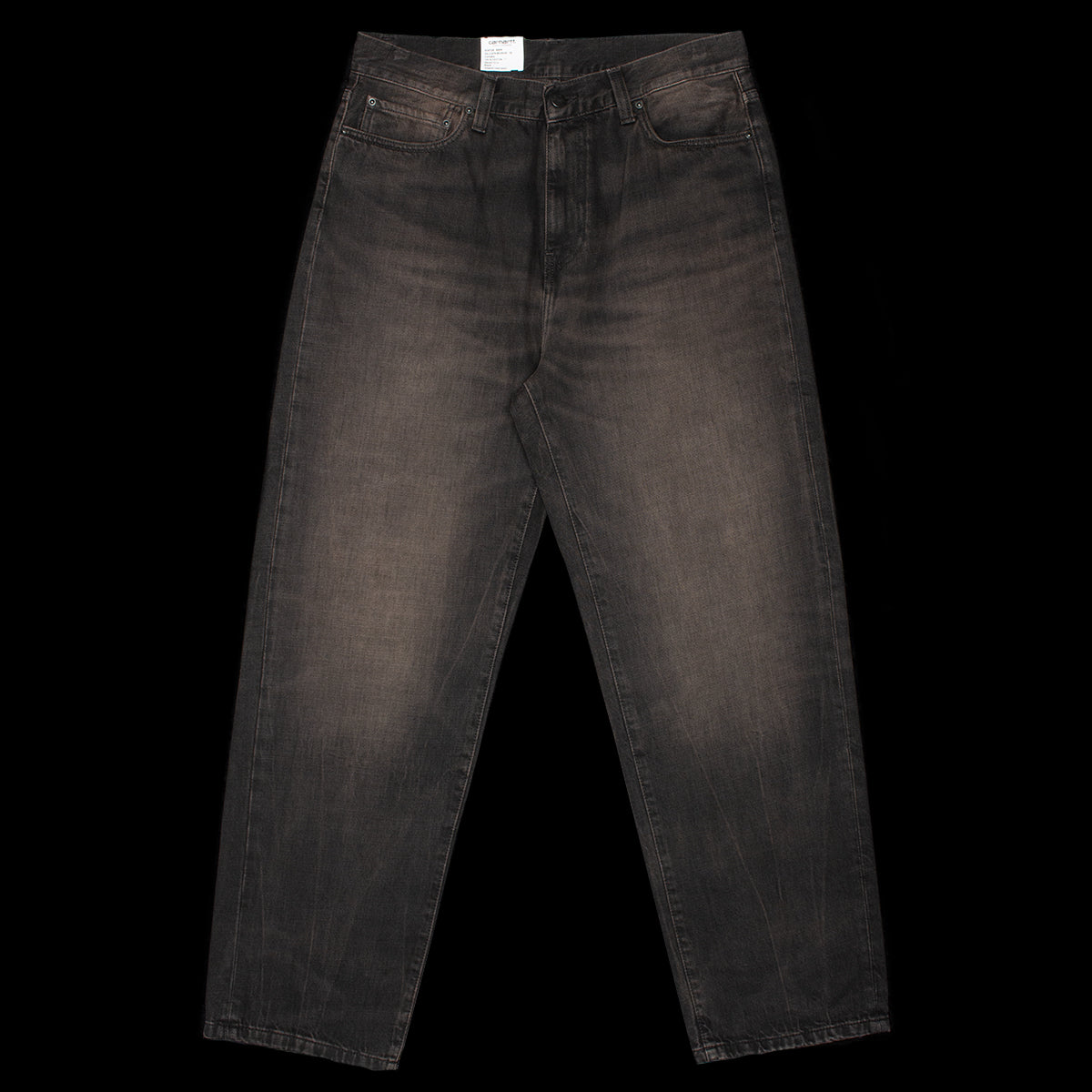 Carhartt WIP - Aaron Pant
Style # I036728-890R
Color : Black (Tobacco Used Wash)