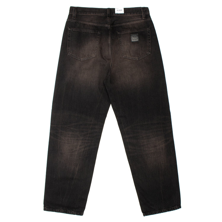 Carhartt WIP - Aaron Pant
Style # I036728-890R
Color : Black (Tobacco Used Wash)