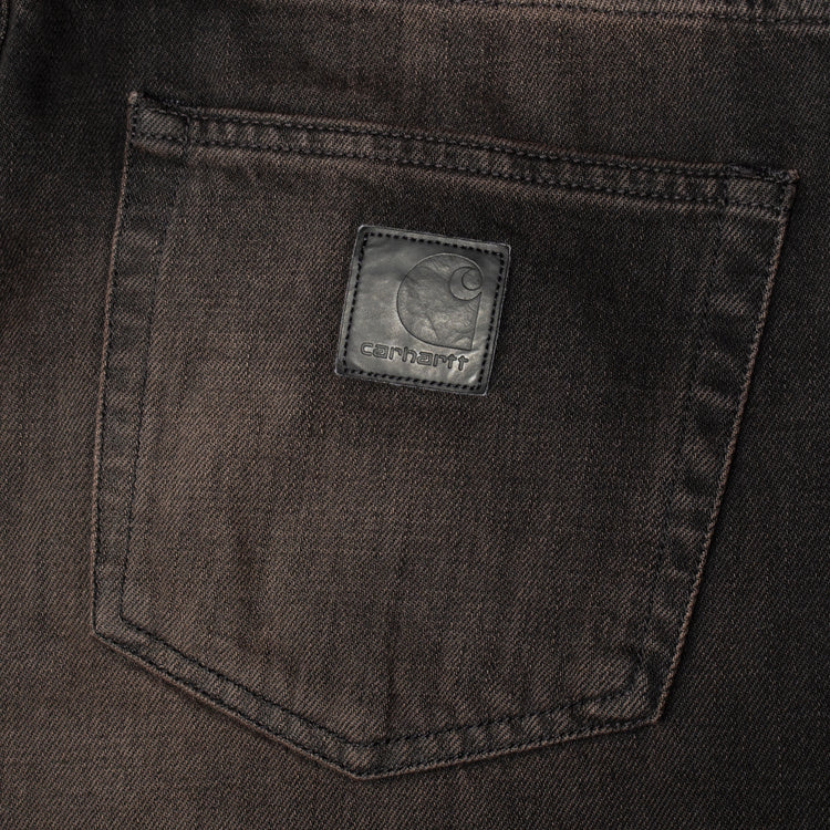 Carhartt WIP - Aaron Pant
Style # I036728-890R
Color : Black (Tobacco Used Wash)