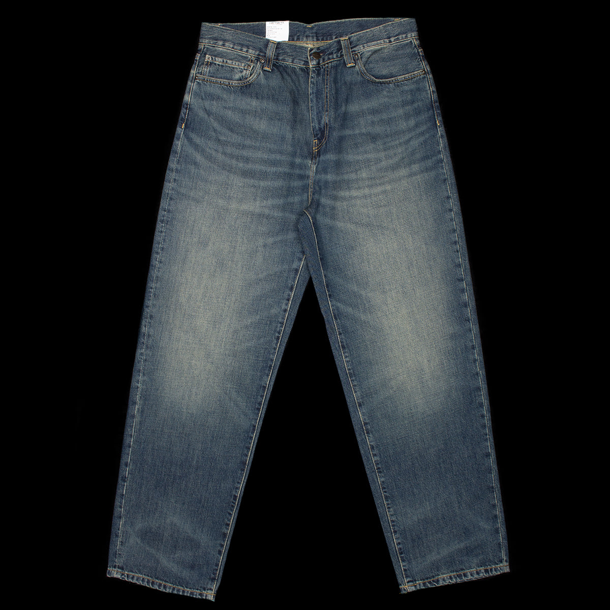 Carhartt WIP - Aaron Pant
Style # I036728-010U
Color : Blue (Mid Worn Used)