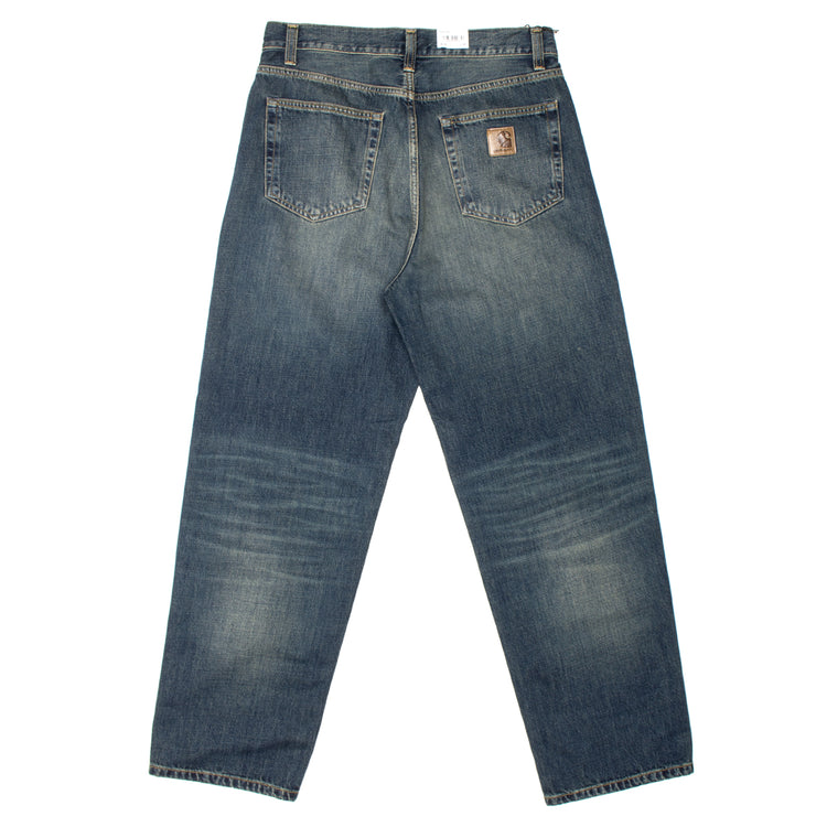 Carhartt WIP - Aaron Pant
Style # I036728-010U
Color : Blue (Mid Worn Used)