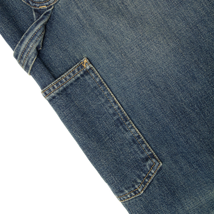 Carhartt WIP - OG Single Knee Pant
Style # I034871-010U
Color : Blue (Mid Worn Used)