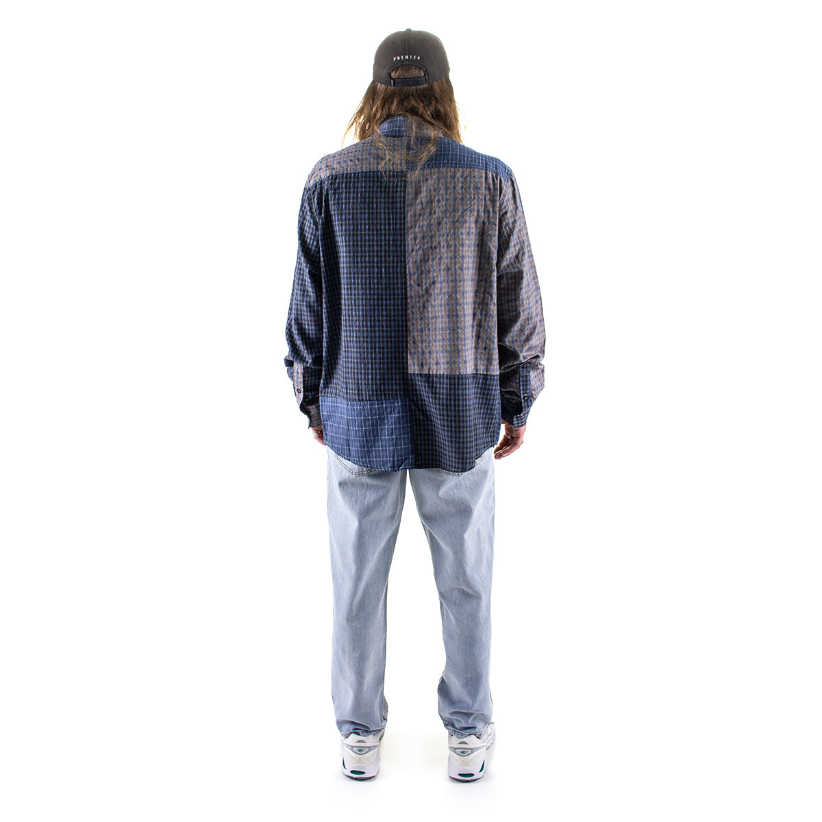 Butter Goods | Patchwork Plaid L/S Shirt
Color : Overdye Blue