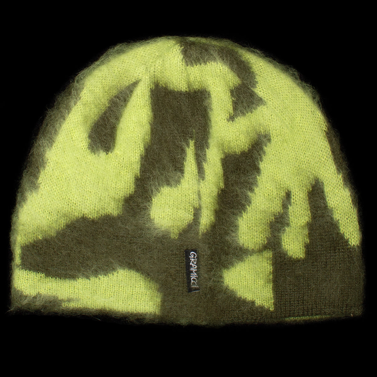Gramicci - Mohair Burly Runningman Beanie
Style # G5FA-151
Color : Chartreuse