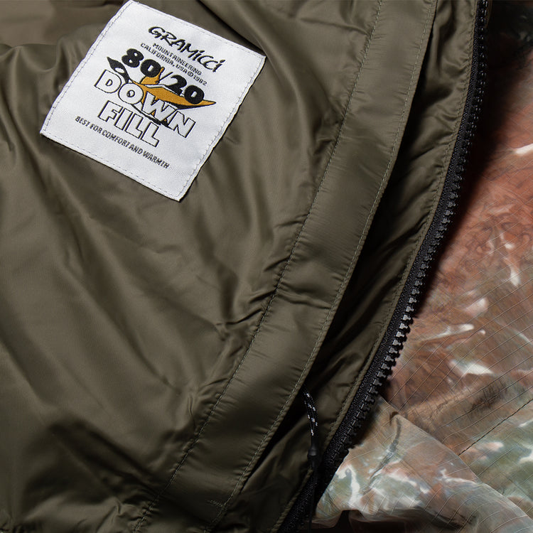 Gramicci - Down Puffer Hooded Jacket
Style # G5FU-J017
Color : Tie Dye