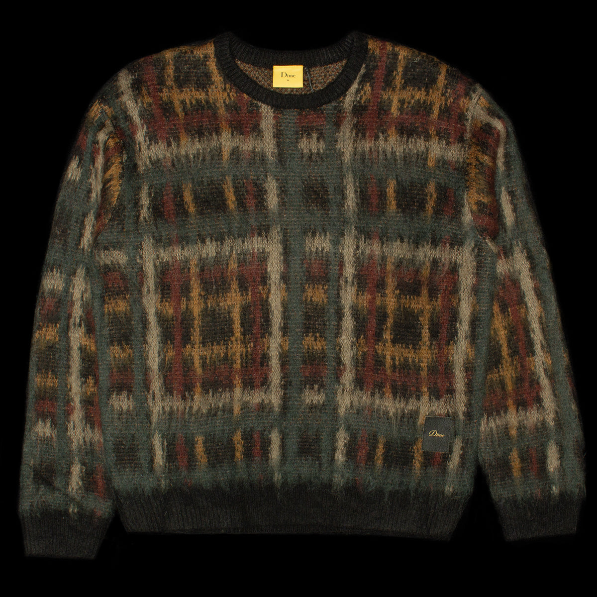 Dime | Plaid Mohair Knit
Color : Black