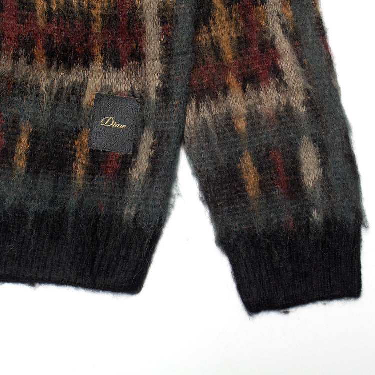 Dime | Plaid Mohair Knit
Color : Black