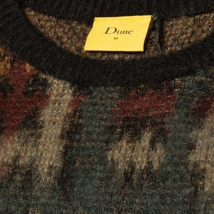 Dime | Plaid Mohair Knit
Color : Black