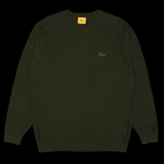 Dime | Wave Cable Knit
Color : Forest