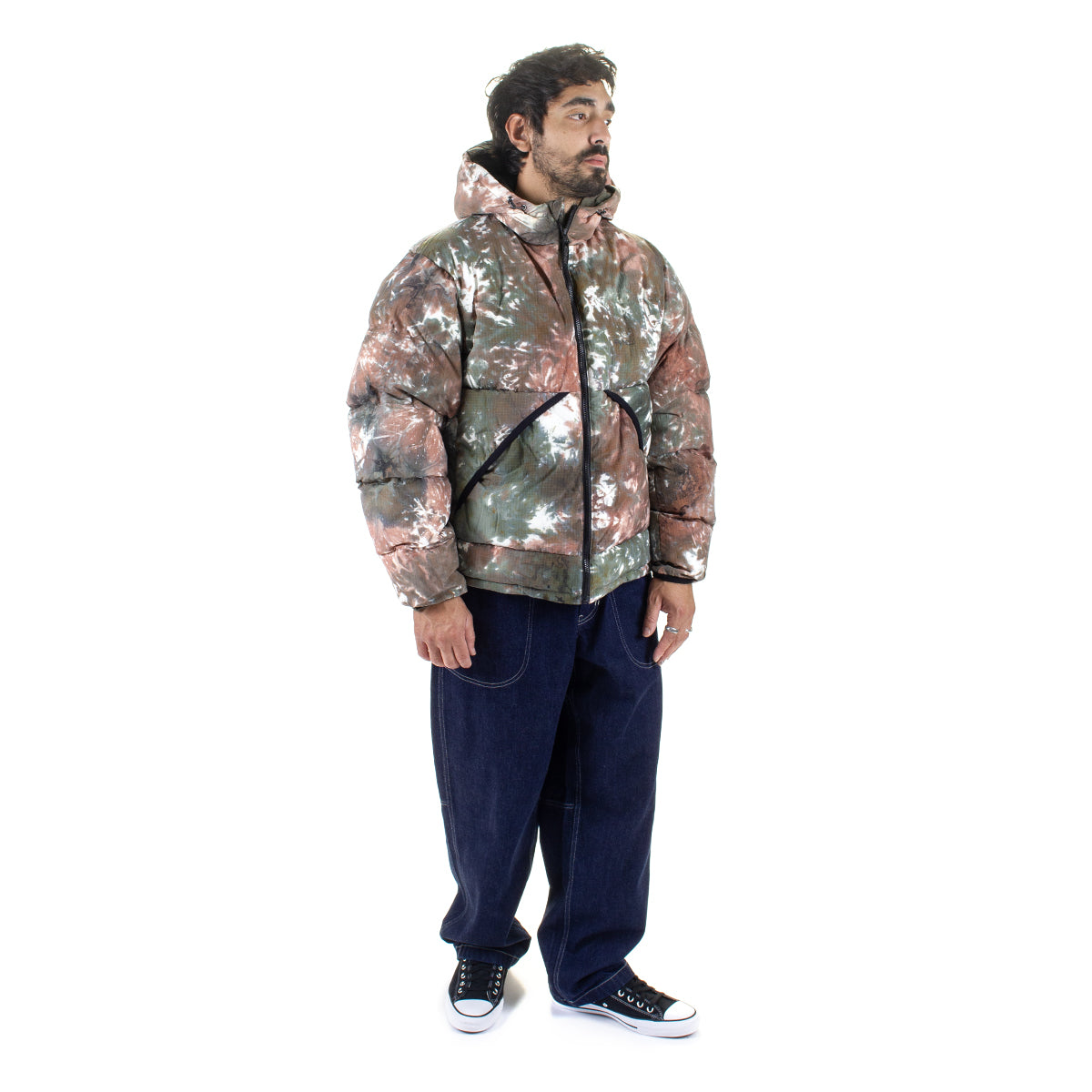Gramicci - Down Puffer Hooded Jacket
Style # G5FU-J017
Color : Tie Dye