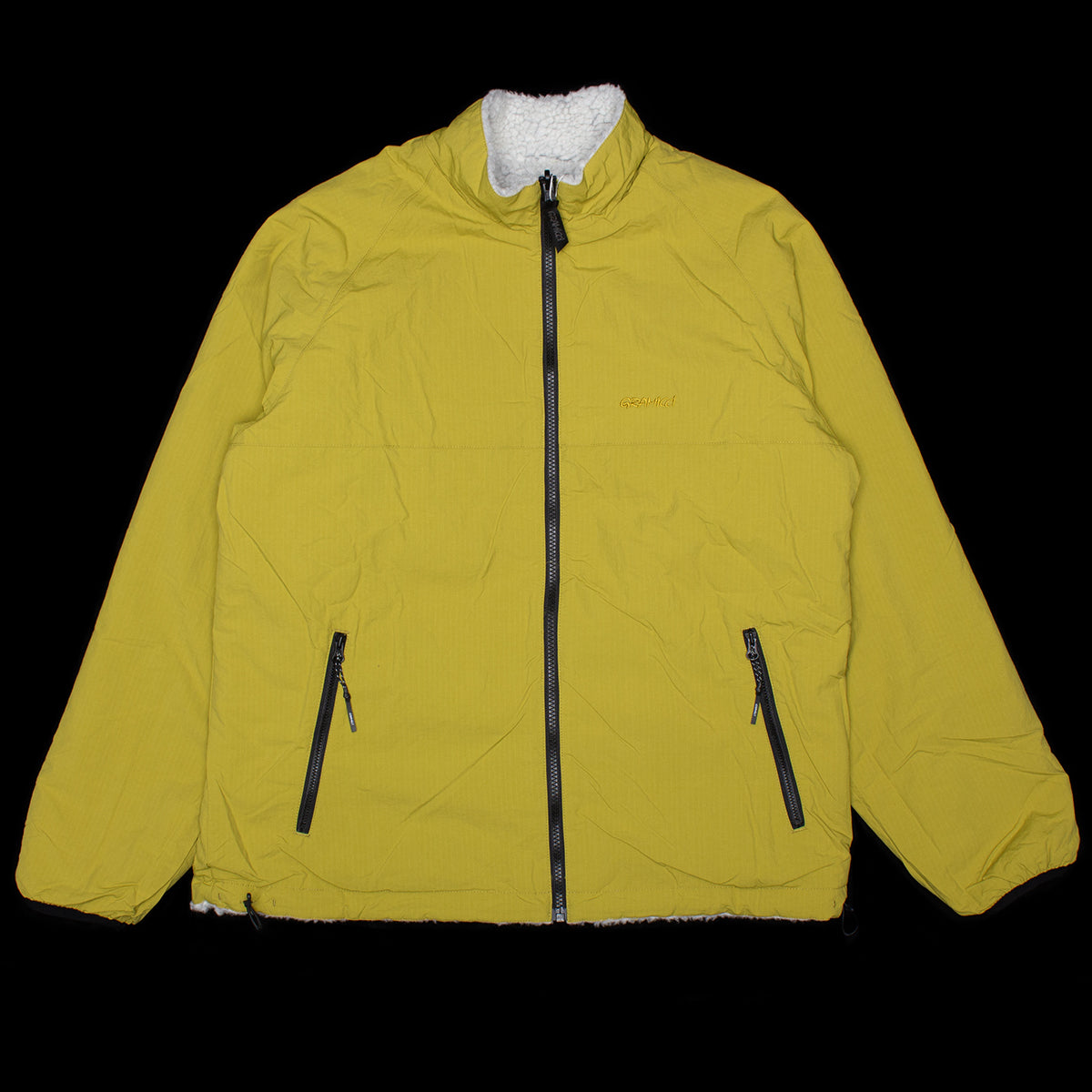 Gramicci - Reversible Sherpa Jacket
Style # G5FU-J014
Color : Natural / Chartreuse