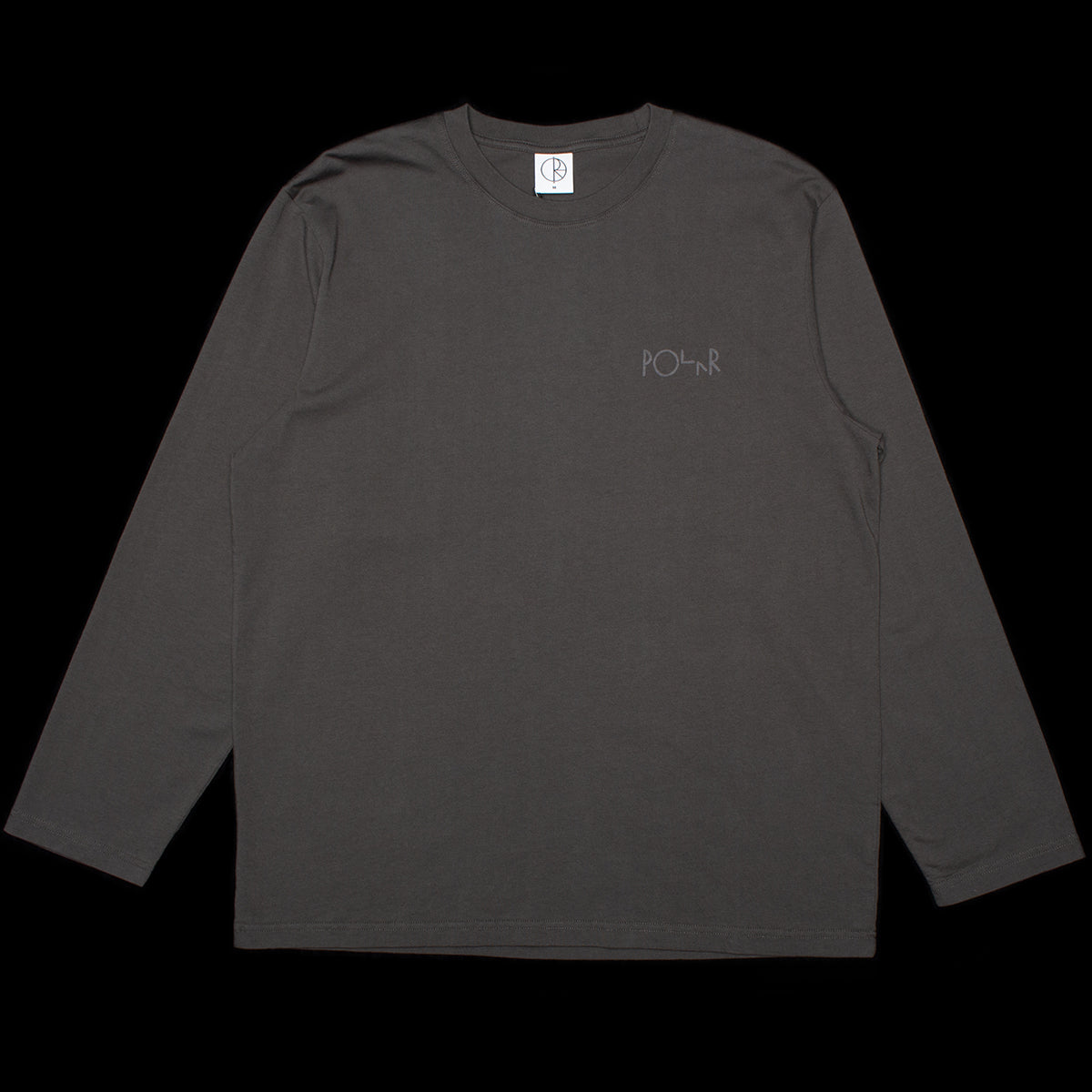 Polar Skate Co. - Steve Stroke Logo L/S T-Shirt
Color : Dirty Black