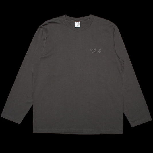 Polar Skate Co. - Steve Stroke Logo L/S T-Shirt
Color : Dirty Black