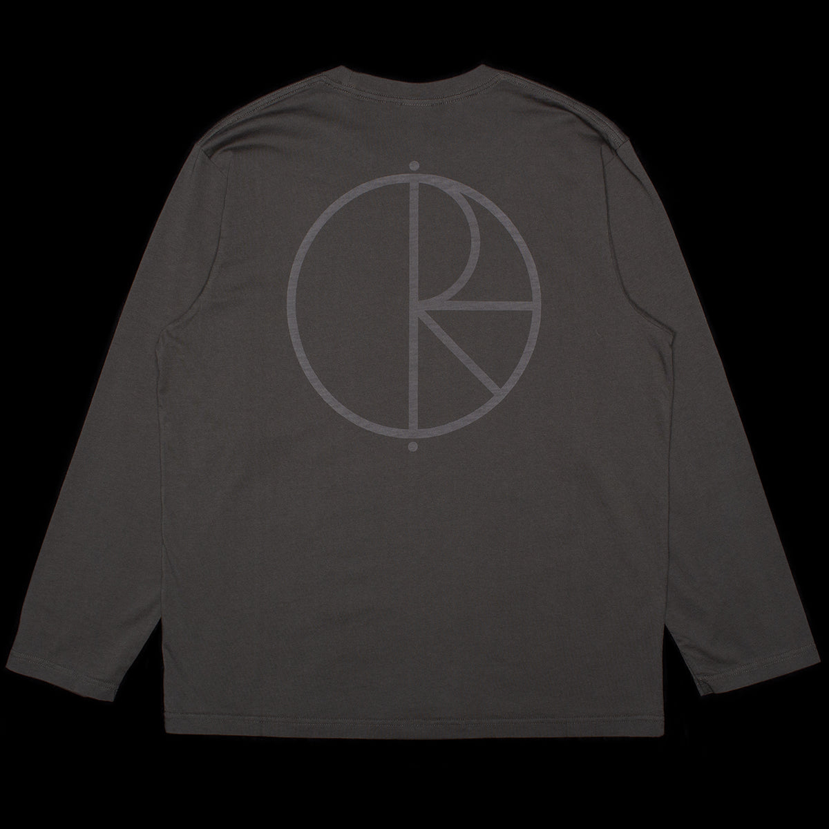 Polar Skate Co. - Steve Stroke Logo L/S T-Shirt
Color : Dirty Black