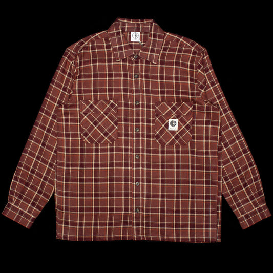 Polar Skate Co. - Mike L/S Flannel Shirt
Color : Oxblood Check