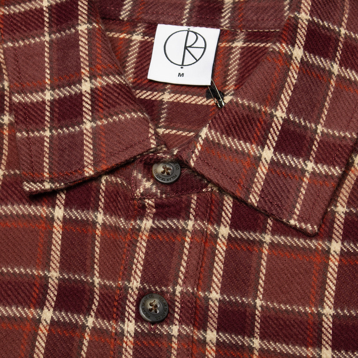 Polar Skate Co. - Mike L/S Flannel Shirt
Color : Oxblood Check
