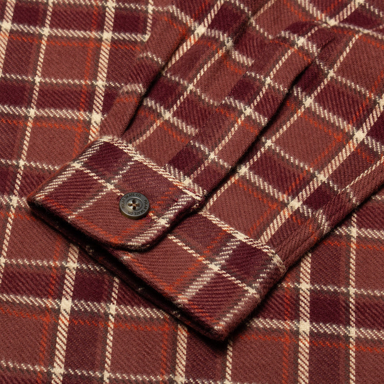 Polar Skate Co. - Mike L/S Flannel Shirt
Color : Oxblood Check