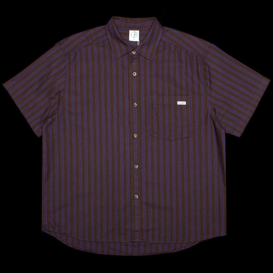 Polar Skate Co. - Mitchell Shirt
Color : Purple / Chocolate