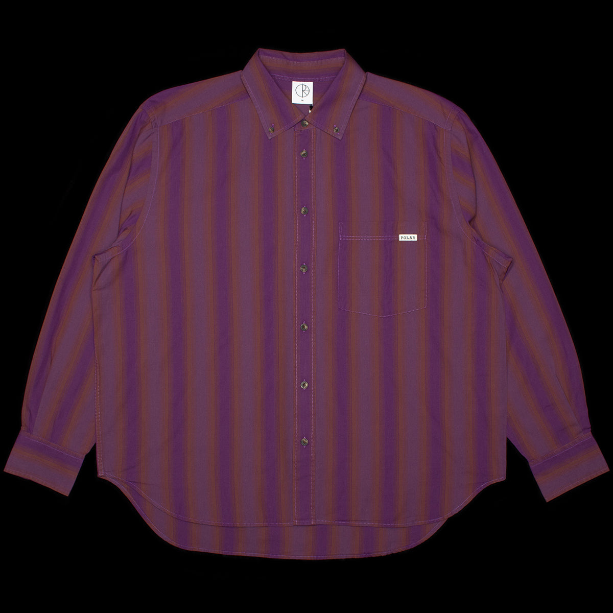 Polar Skate Co. - Ben L/S Shirt
Color : Purple Stripe
