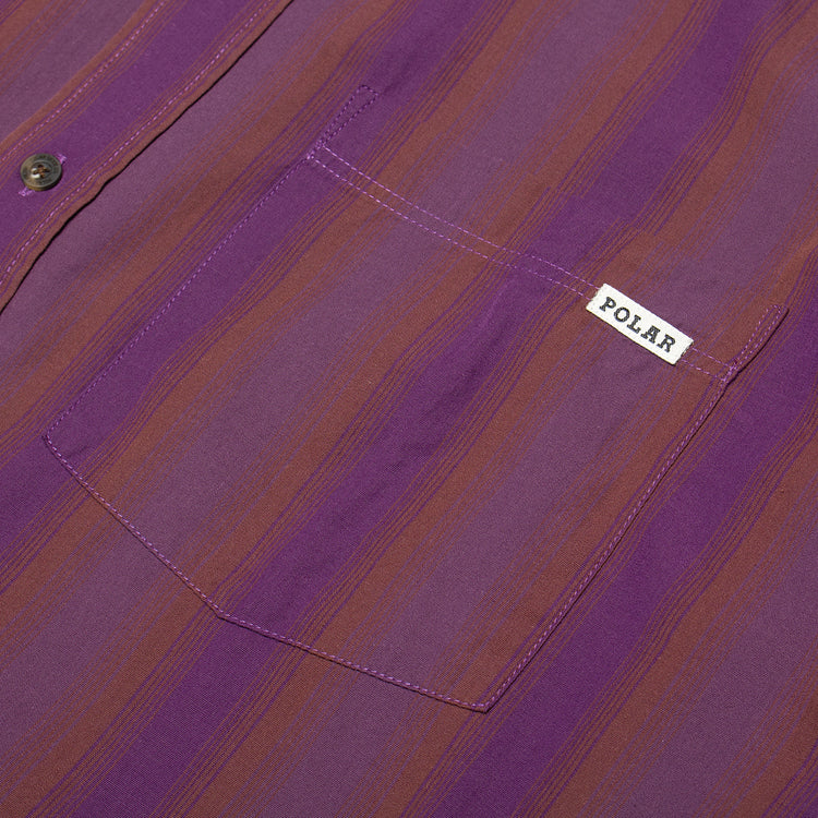 Polar Skate Co. - Ben L/S Shirt
Color : Purple Stripe