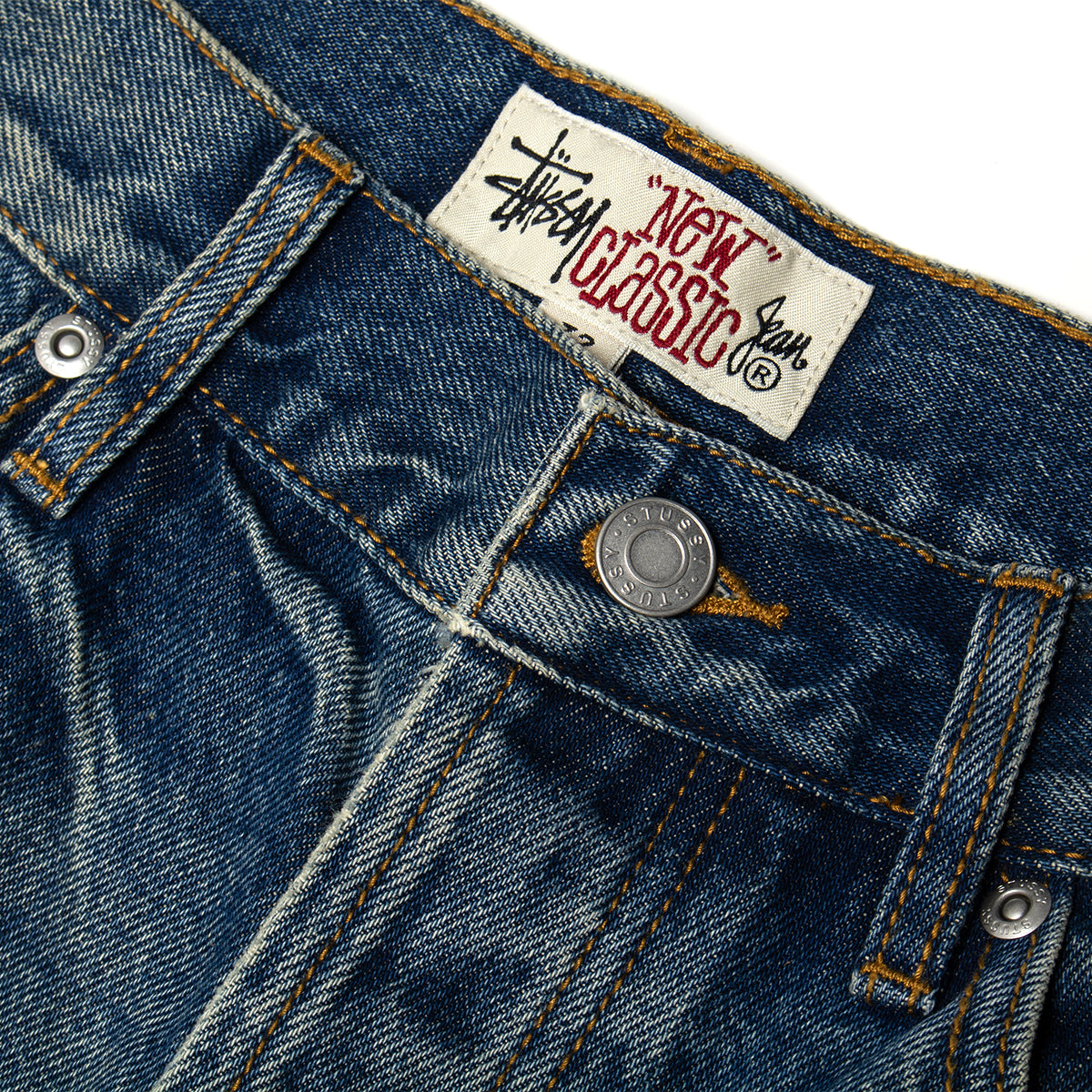 Stussy - New Classic Denim Jeans
Style # 116759
Color : Dark Wash Indigo