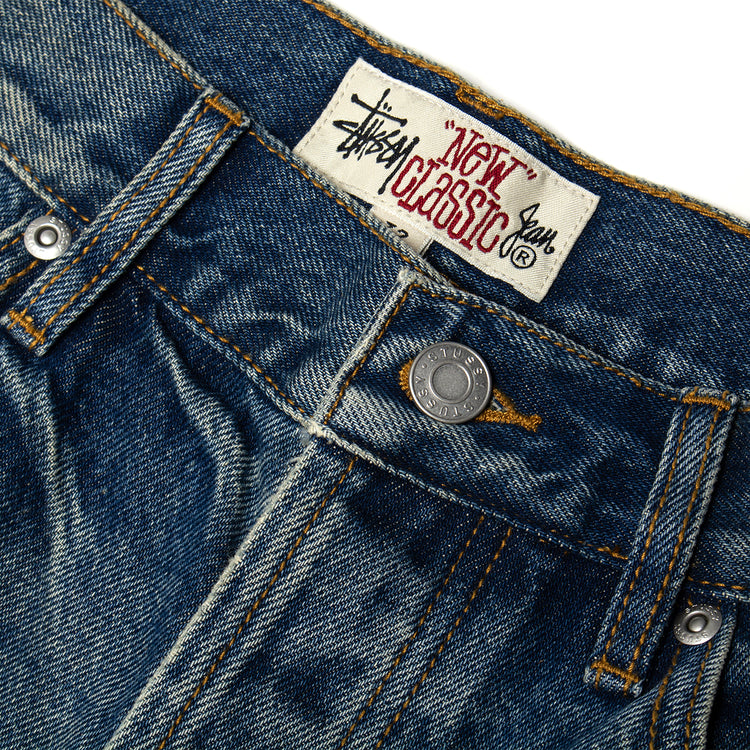 Stussy - New Classic Denim Jeans
Style # 116759
Color : Dark Wash Indigo