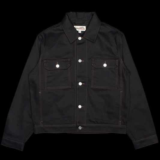 Stussy - Denim Trucker Jacket
Style # 115980
Color : Raw Black Contrast Stitch
