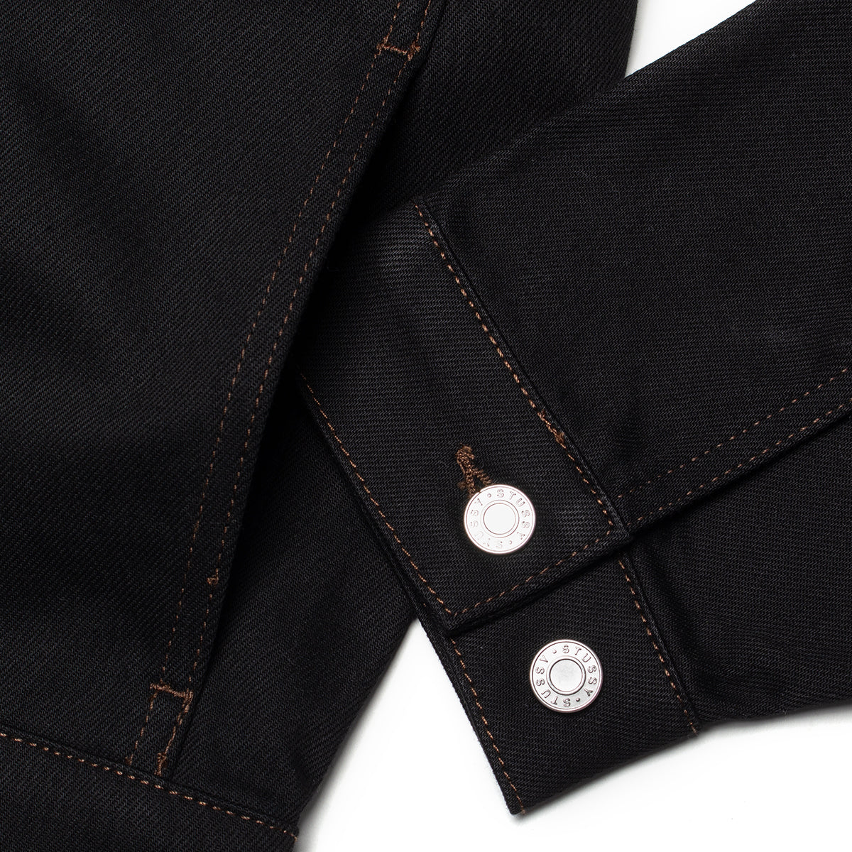 Stussy - Denim Trucker Jacket
Style # 115980
Color : Raw Black Contrast Stitch