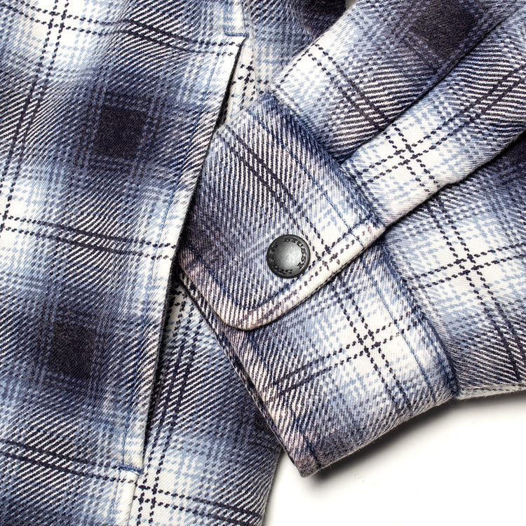 Stussy - Zip Hooded Plaid Shirt
Style # 1110381
Color : Blue