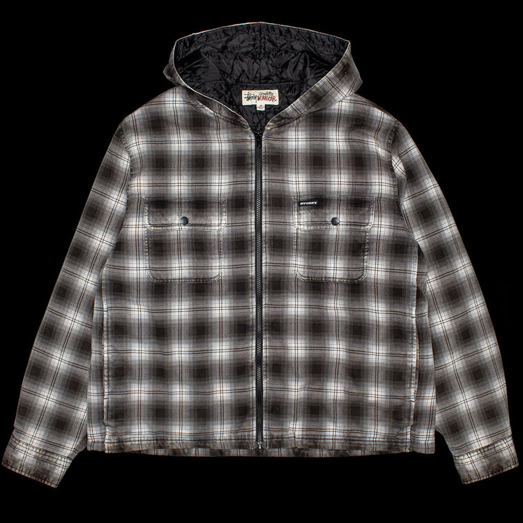 Stussy - Zip Hooded Plaid Shirt
Style # 1110381
Color : Charcoal