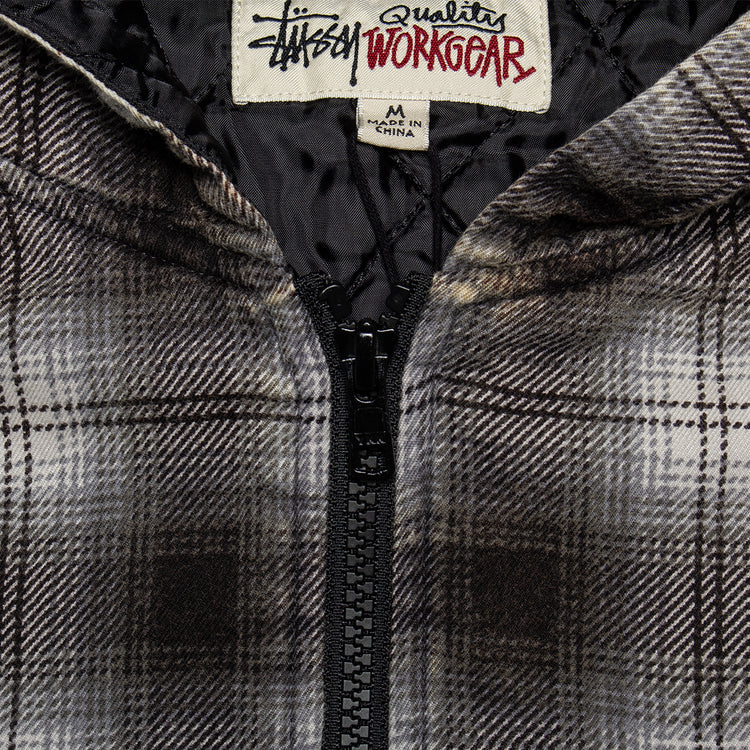 Stussy - Zip Hooded Plaid Shirt
Style # 1110381
Color : Charcoal