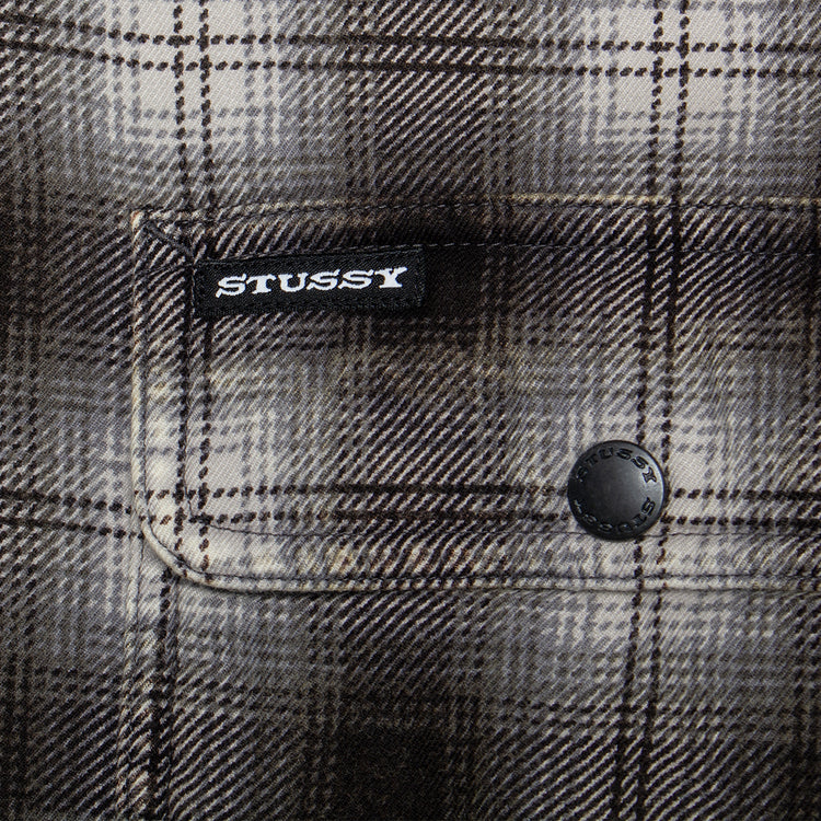 Stussy - Zip Hooded Plaid Shirt
Style # 1110381
Color : Charcoal