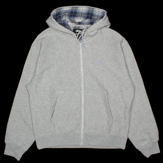 Stussy - Plaid Lined Zip Hoodie
Style # 118619
Color : Grey Heather