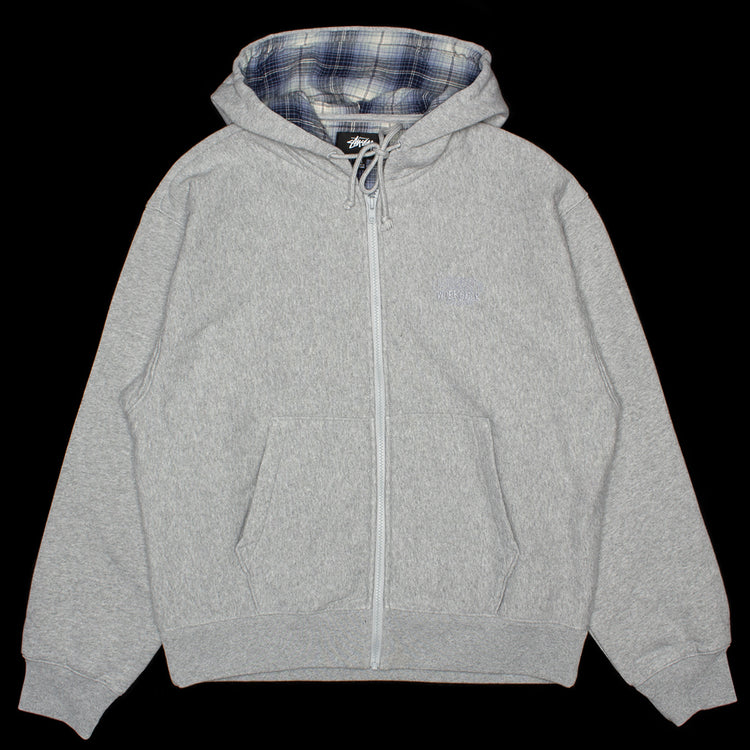Stussy - Plaid Lined Zip Hoodie
Style # 118619
Color : Grey Heather