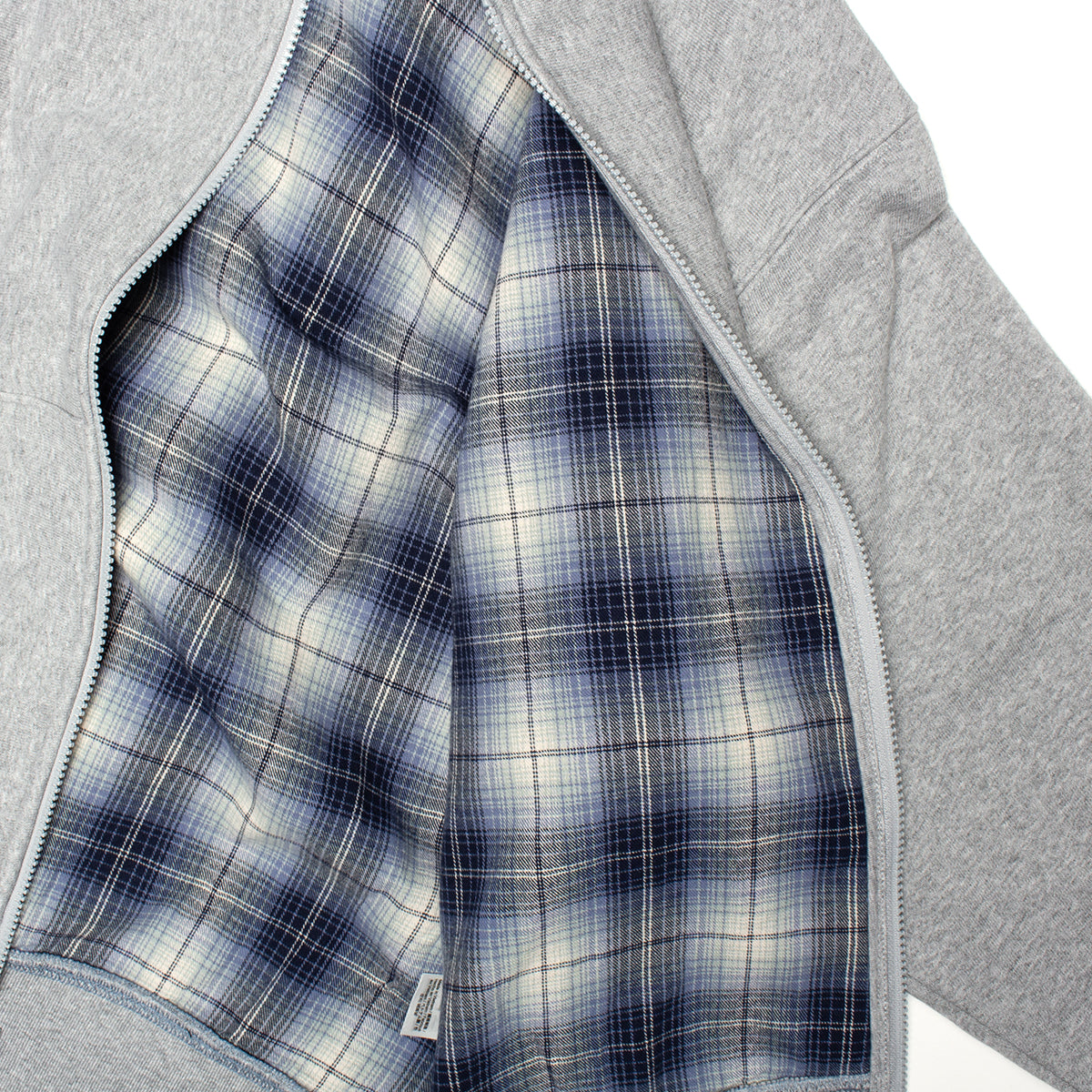 Stussy - Plaid Lined Zip Hoodie
Style # 118619
Color : Grey Heather