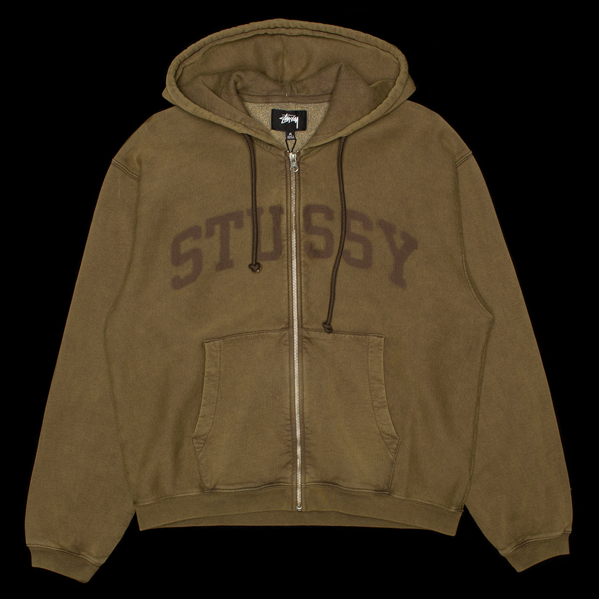 Stussy - Faded Graphic Zip Hoodie
Style # 118553
Color : Olive