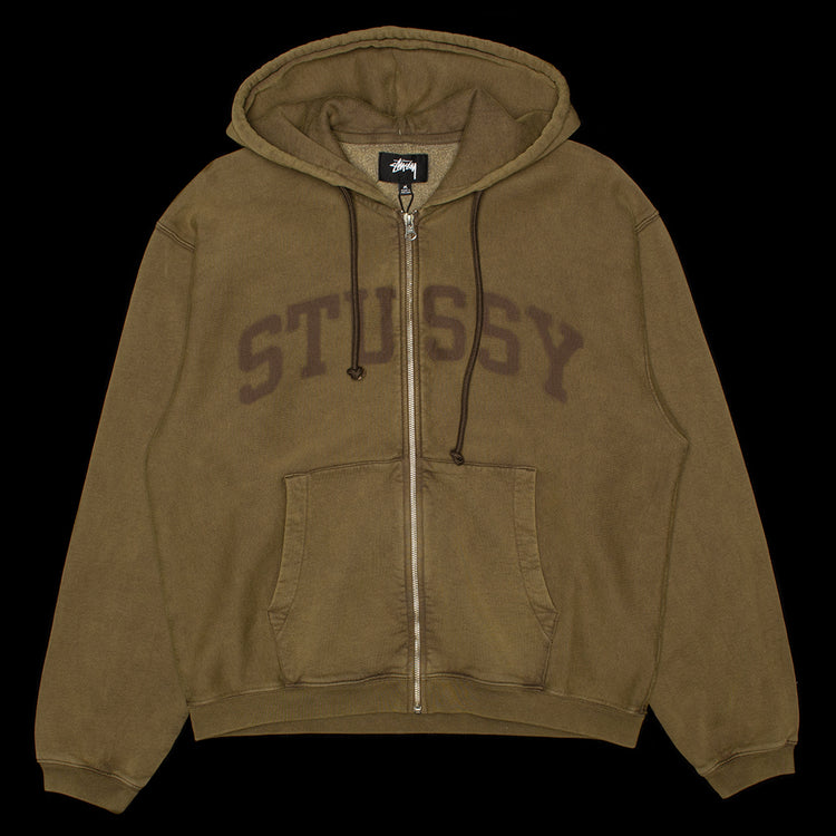 Stussy - Faded Graphic Zip Hoodie
Style # 118553
Color : Olive
