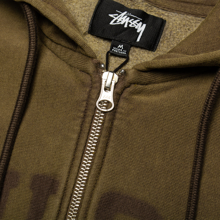 Stussy - Faded Graphic Zip Hoodie
Style # 118553
Color : Olive