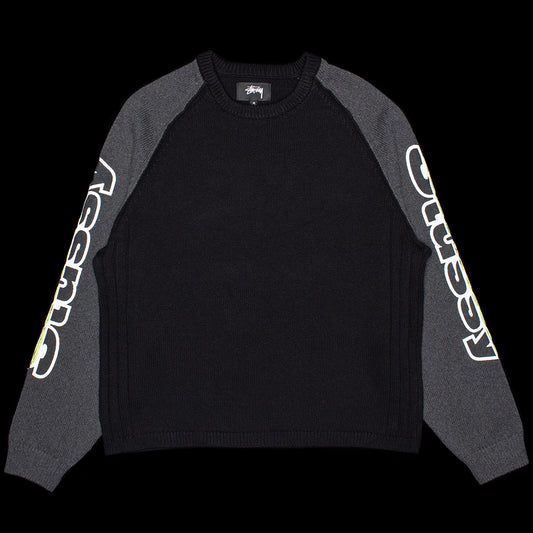 Stussy - Two Tone Raglan Sweater
Style # 117299
Color : Black