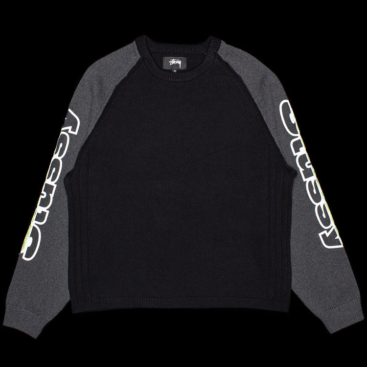 Stussy - Two Tone Raglan Sweater
Style # 117299
Color : Black