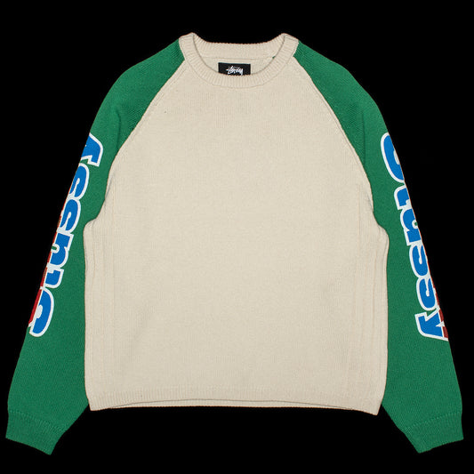 Stussy - Two Tone Raglan Sweater
Style # 117299
Color : Natural
