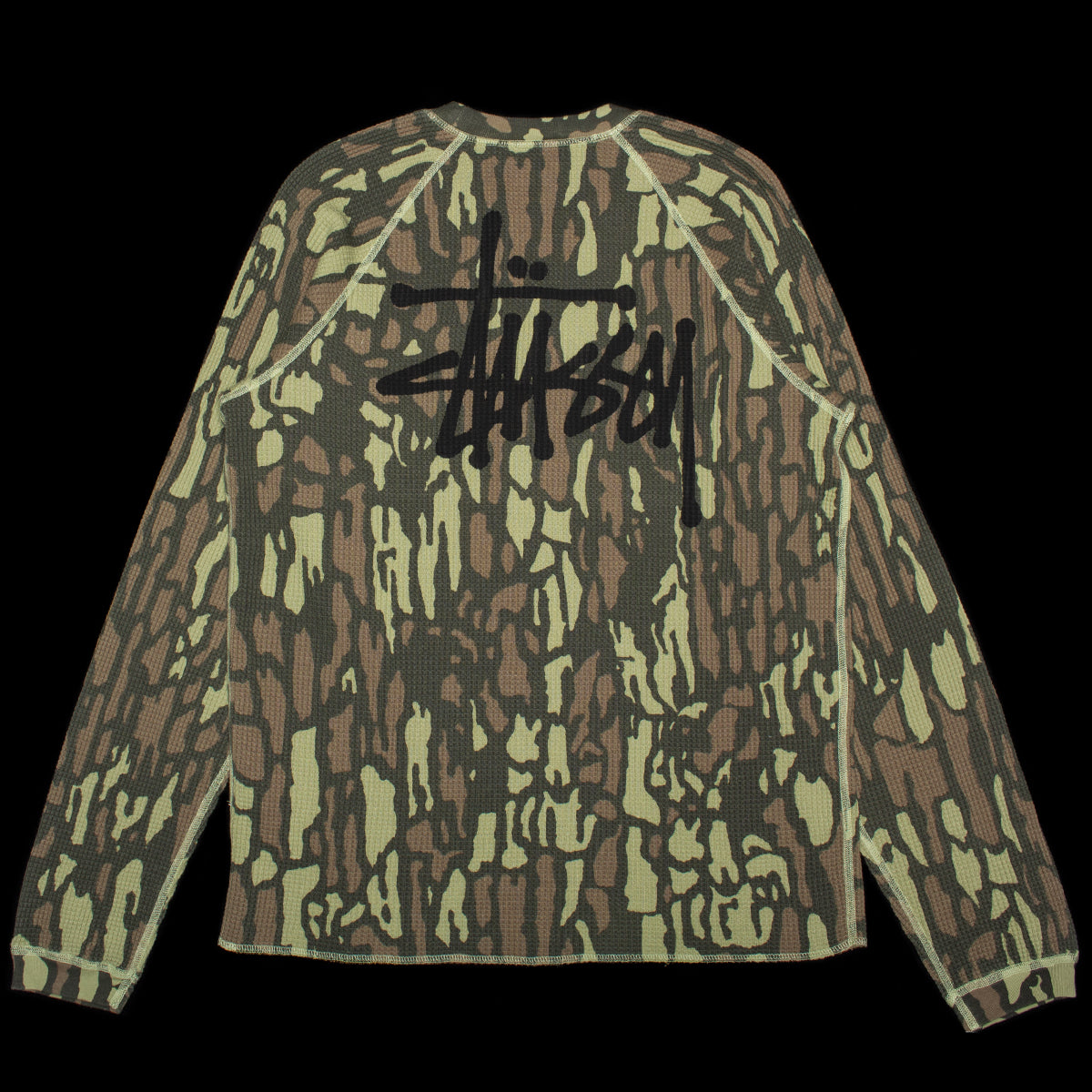 Stussy - Raglan Thermal Basic Stock
Style # 1140356
Color : Tree Bark Camo