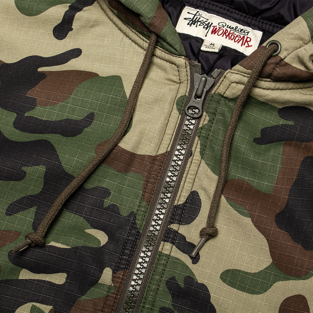 Stussy - Ripstop Work Jacket
Style # 115945
Color : Woodland Camo