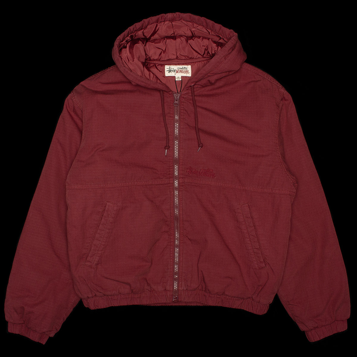 Stussy - Ripstop Work Jacket
Style # 115945
Color : Burgundy