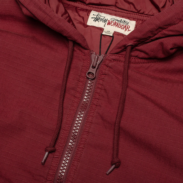 Stussy - Ripstop Work Jacket
Style # 115945
Color : Burgundy