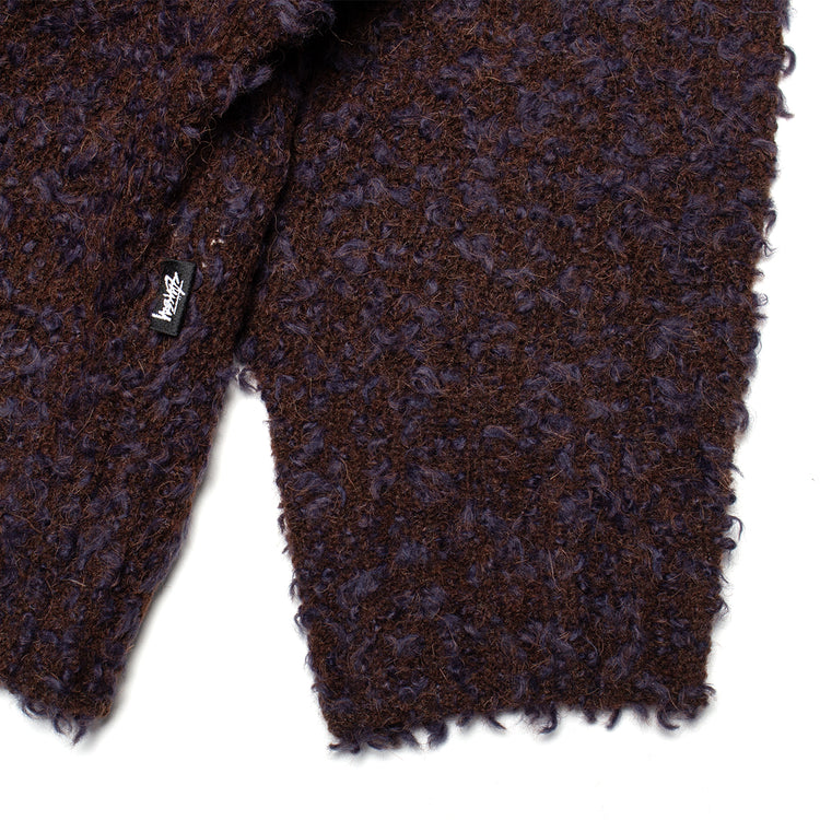 Stussy - Textured Cardigan
Style # 117298
Color : Navy / Brown