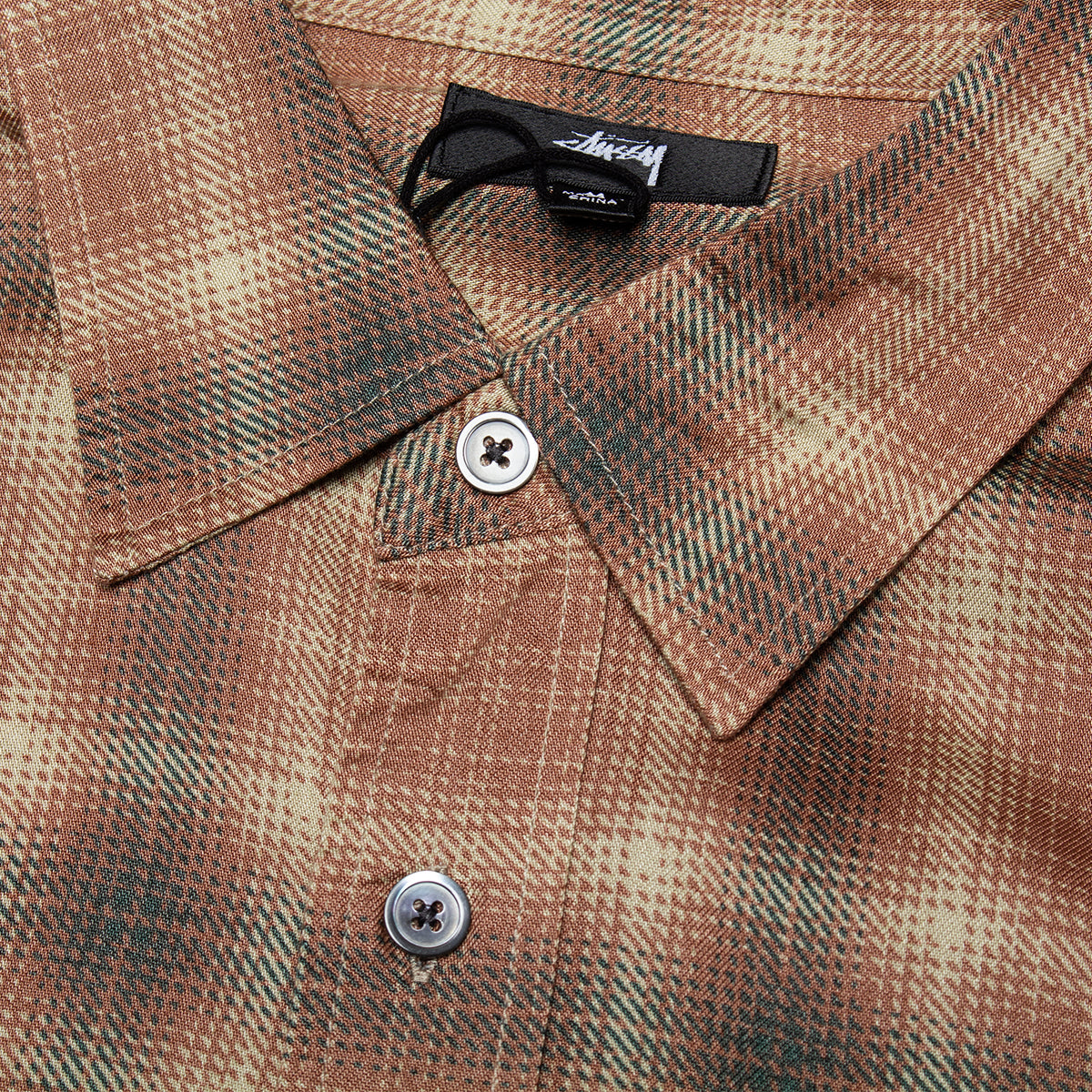 Stussy - Matthew Plaid Shirt
Style # 1110368
Color : Brick